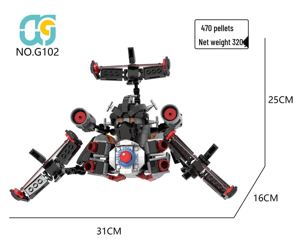 Трансграничный Титан Клокмен против. Туалетмен Телевизор Динамик Конструктор Минифигурки