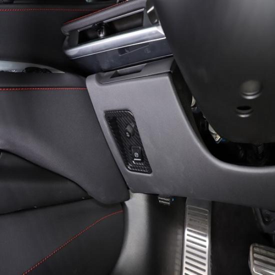 Накладка на кнопку электронного стояночного тормоза из АБС-пластика с карбоновым покрытием для Corvette C8 -2024