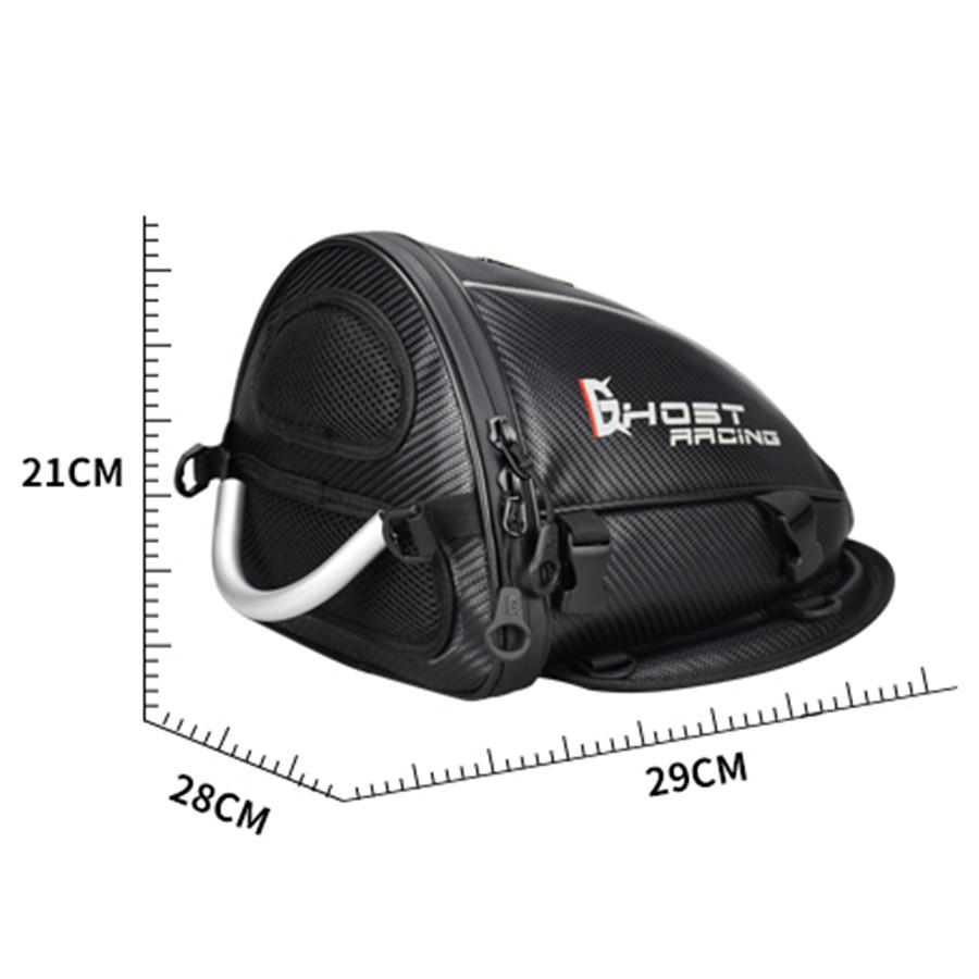 Мотоциклетная сумка на хвост рюкзак водонепроницаемый с карбоновым рисунком из ПУ