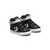 Converse Pro Blaze Strap Casual High-Top Skate Shoes Baby Sneakers Black White 772130C