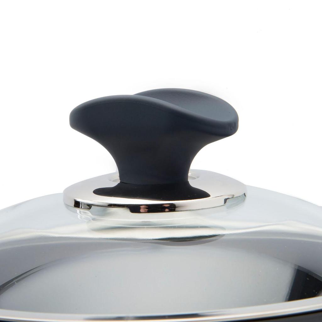 Кастрюля и кастрюля Lassiette Sizzle Induction с антипригарным покрытием (18см, 20см) Можно мыть в посудомоечной машине Синий