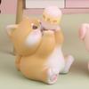 Милая фигурка животного для детей, мини-игрушка из смолы, топпер для торта, украшение для рабочего стола, приборная панель