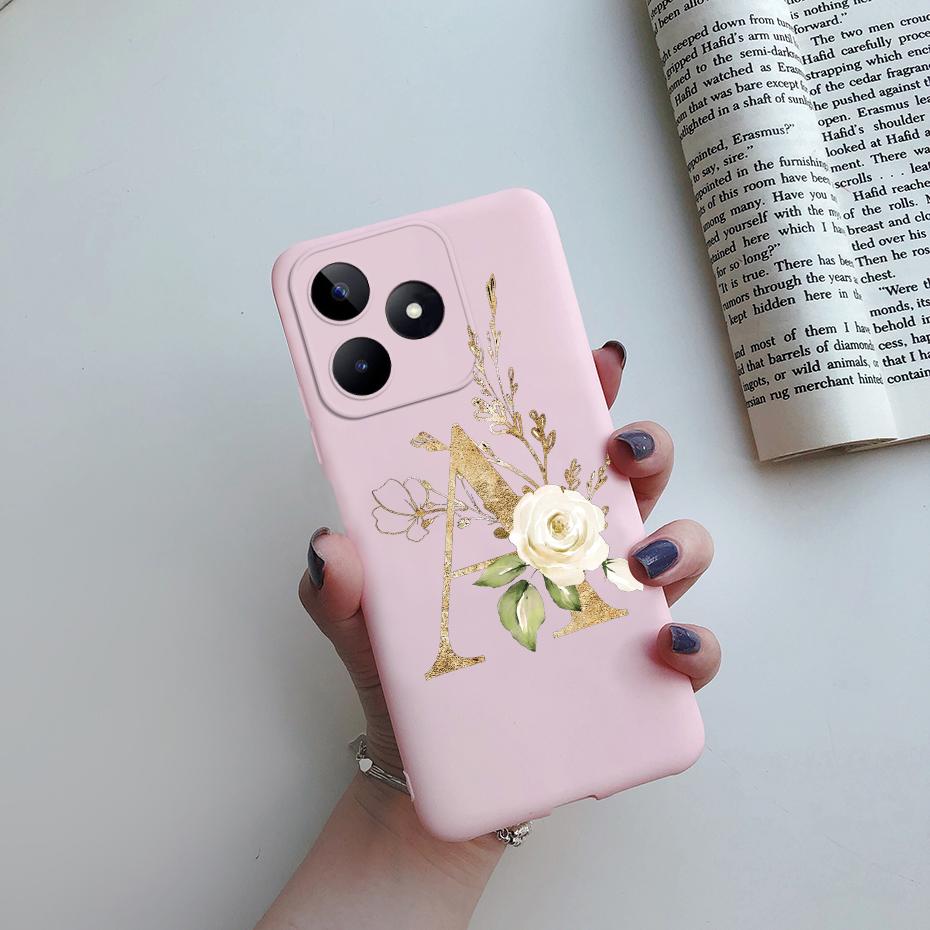 Для Realme C53 Чехол RealmeC53 Покрытие Мягкий Силикон Милые Буквы Чехол для Телефона Для Realme C53 2023 RMX3760 C 53 Narzo N53 Funda Capa