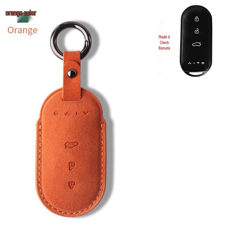 Suede Key Case for AITO Huawei M5/M7 - EV Accessory Shell with Buckle