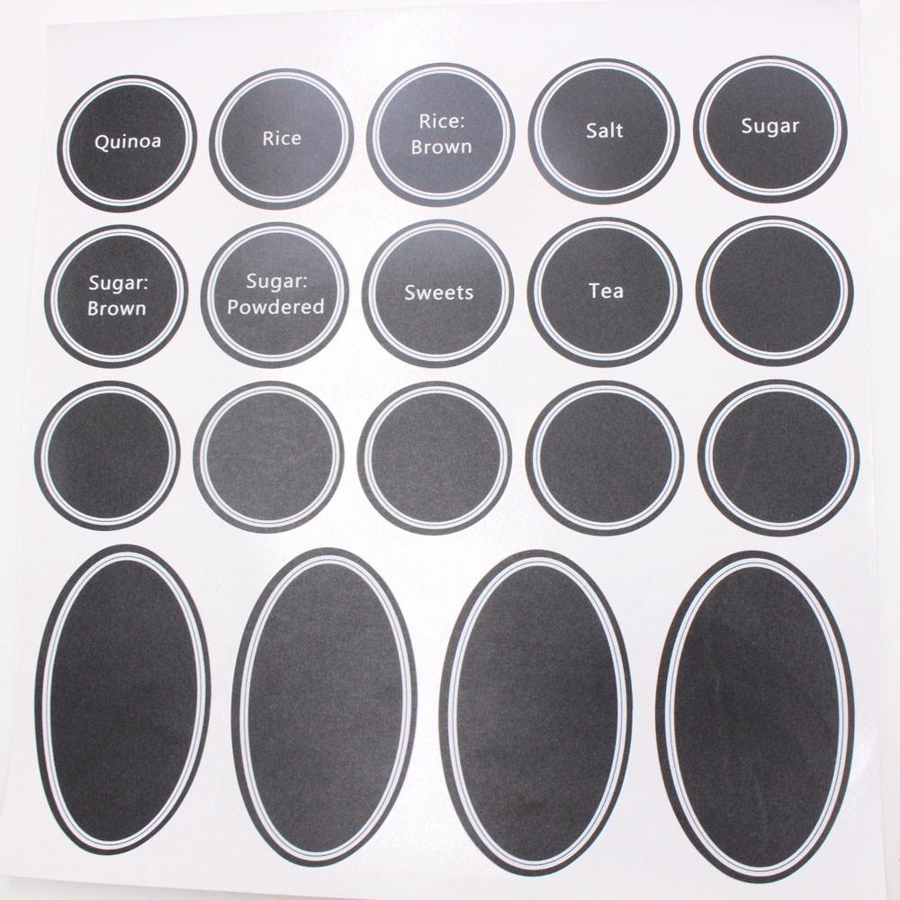 320+ Printed  Jar and Pantry Label Set Chalkboard Round Stickers  Labels
