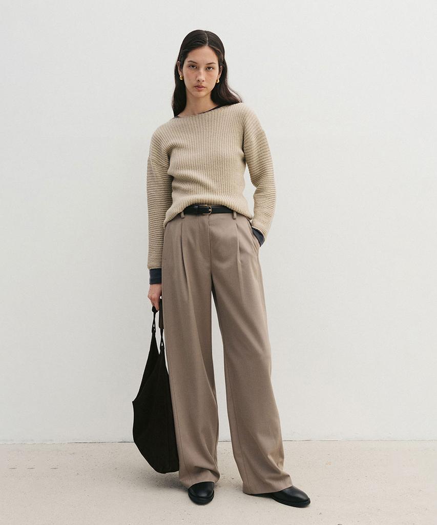THERYE Wool Loose Slacks(Brown)