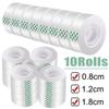 1-10 Rolls Transparent Tape Refills Clear Tape Refills for Dispenser Invisible Tapes for Office Home School Supplies 18/12/8mm