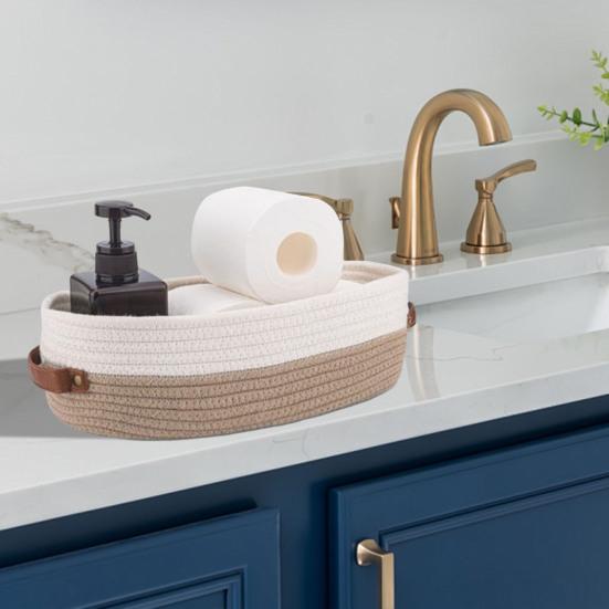 Плетеная корзина для хранения Yousheng с ручками, большая вместимость, прочная, несущая многоцелевая игрушка, прямоугольная декоративная корзина