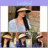 Womens Widebrim Elegant Straw Hat For Sun Protection And Uv Shield