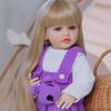 22'' 55 см прямые ноги куклы-реборн, Бетти, мягкие силиконовые куклы-девочки с полным телом, настоящие, как будто сделанные вручную, с наклеенными длинными волосами, игрушка для одевания в подарок ребенку