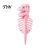 Horror Theme Pet Clothing Dinosaur Skeleton Costume, Soft Plush T-Rex Halloween Small Dog Costume Outfit, Funny Cosplay Apparel for Cats