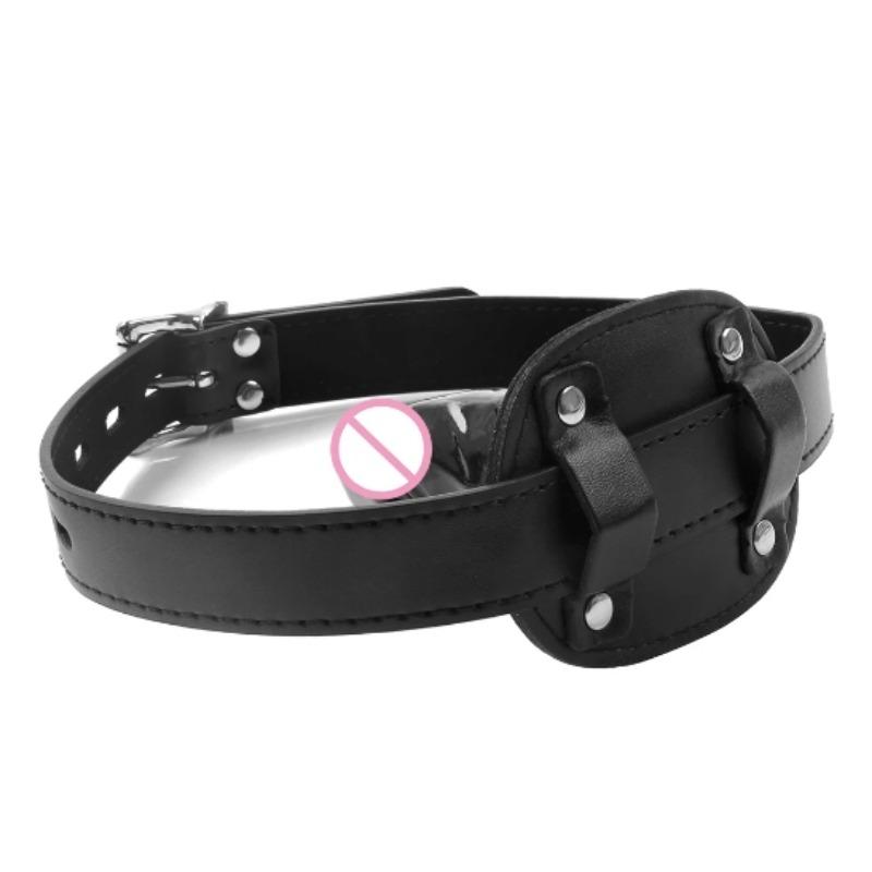 Кожаный силиконовый кляп для рта и пениса с замком, фетиш SM, ограничения для бондажа, оральный фаллоимитатор, заглушка для пары, секс-игры, секс-игрушки