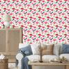 Wallpaper Flowers white, powder pink, light gray and coral 50x1000