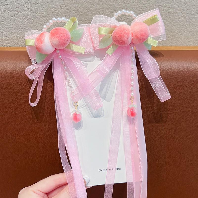 Детские аксессуары для волос в стиле ханьфу: Сказочная заколка-гребень с бабочкой и кисточками и набор заколок для волос с лентами