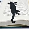 Набор металлических закладок для кошек Легкие железные держатели страниц с дизайном черной кошки Нескользящие закладки Подарок для любителей книг и энтузиастов кошек