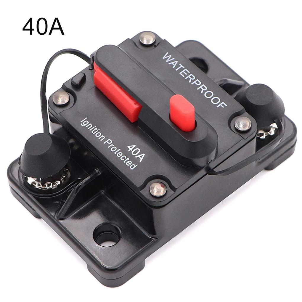 30A-300A Fuse 12-48V Circuit Breaker 12V Trolling Manual Reset Fuse Car Boat Manual Power Protect Breaker for Audio System