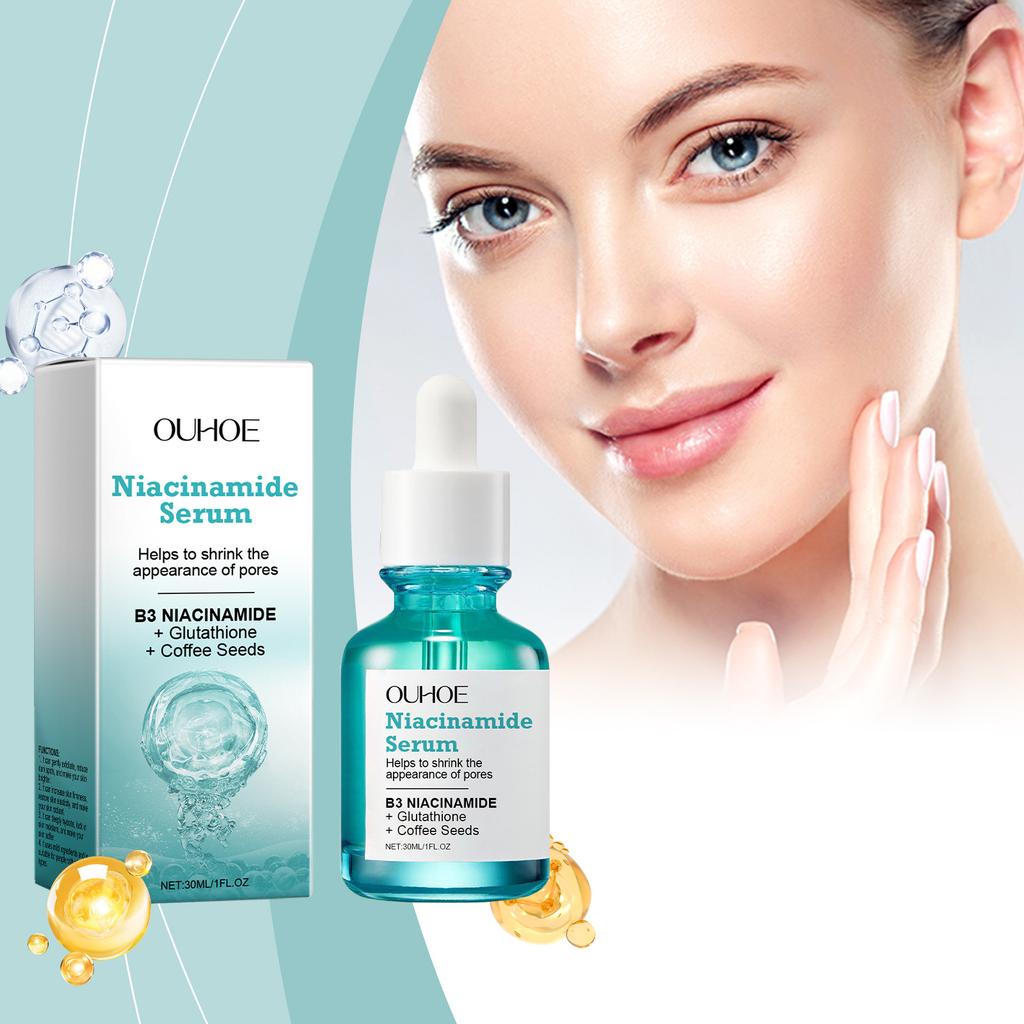 OUHOE Niacinamide Brightening Serum, нежно питающая, увлажняющая и осветляющая кожу лица увлажняющая сыворотка для ухода за кожей