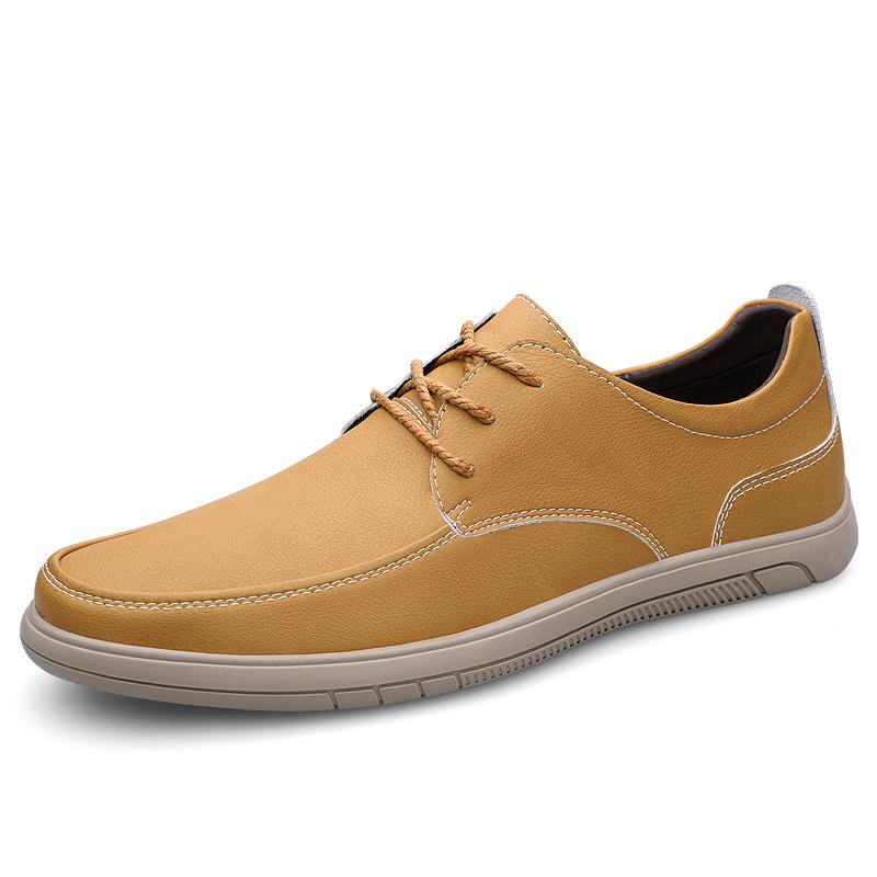 High Quality Genuine Leather Mens Shoes Minimalist Casual Sneakers Versatile Leisure Walk Sneakers Lightweight Male Oxford Shoes