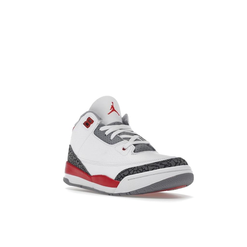 Детские кроссовки Air Jordan 3 Retro PS Fire Red 2022 Белый цементно-серый черный DM0966-160