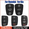 Replacement 3 Button Remote Key Fob Case Rubber Pad For Hyundai I10 I20 I30 IX35 for Kia K2 K5 Rio Sportage Flip Key New Parts