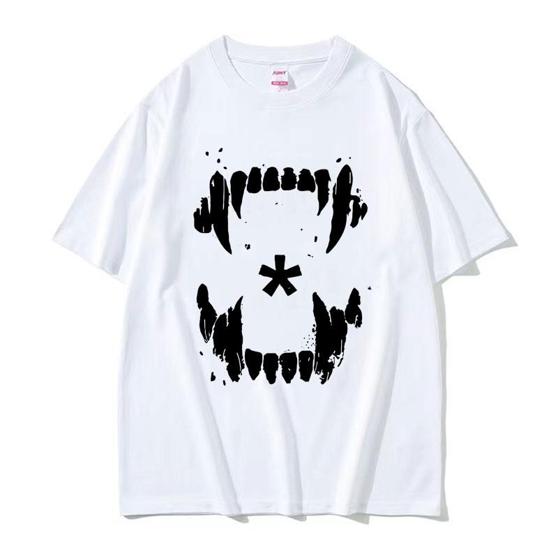 Rapper Playboi Carti Opium Teen X Print T ShirtUnisex's Clothing Hip Hop Vintage T Shirts Male 100% Cotton Oversized T-shirt