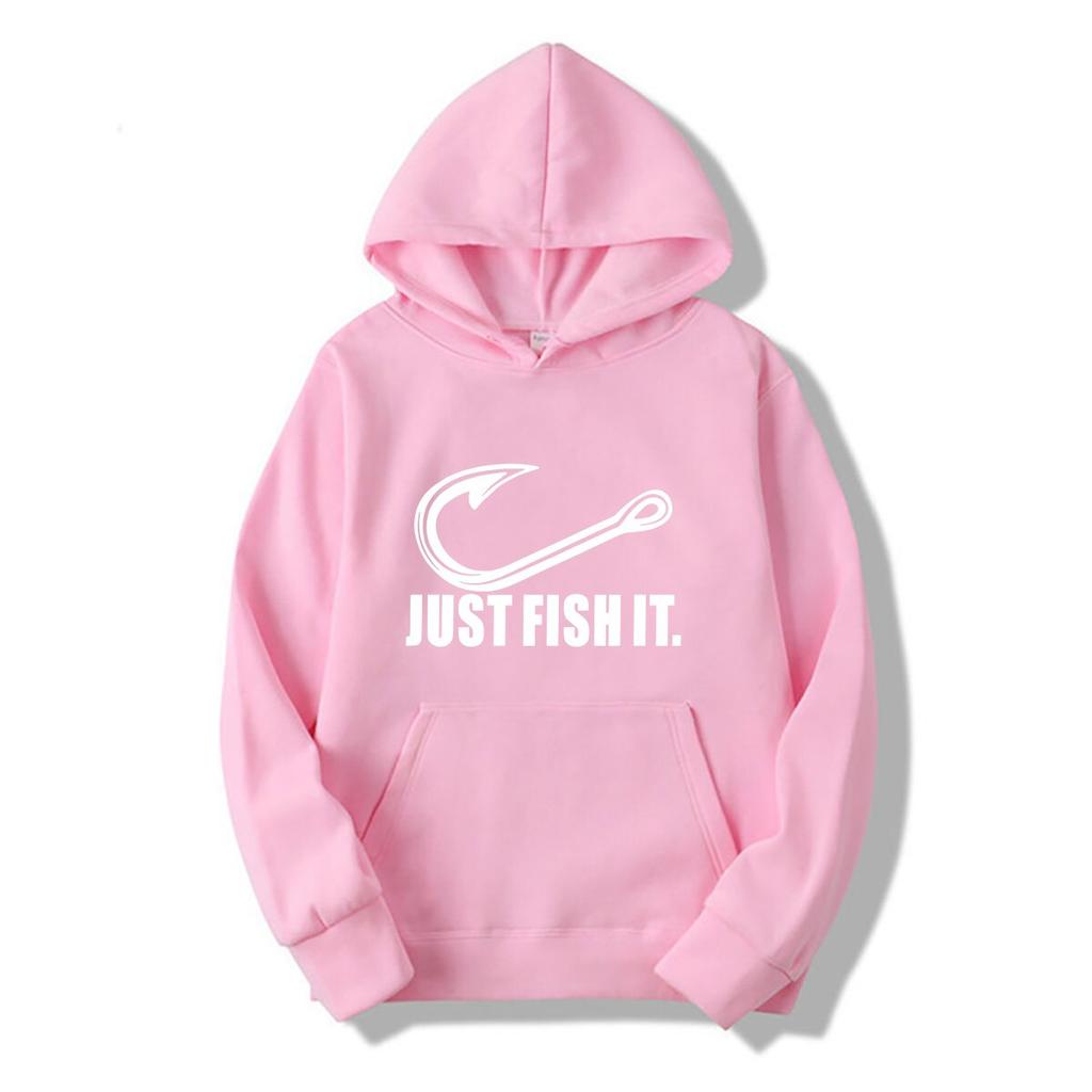 Funny Love Fishing Sports hoodies Men Women Just Fish It Funny hoodies  Sleeves Hip Hop O-Neck Cotton hoodies