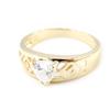 Gold Plated Ring 'Love' Golden White - 7 Mm