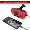 Аварийное радио с ручным приводом, заряжаемое от USB и от солнечной батареи, аварийный фонарик, многофункциональное, 2000 мАч, для выживания на природе