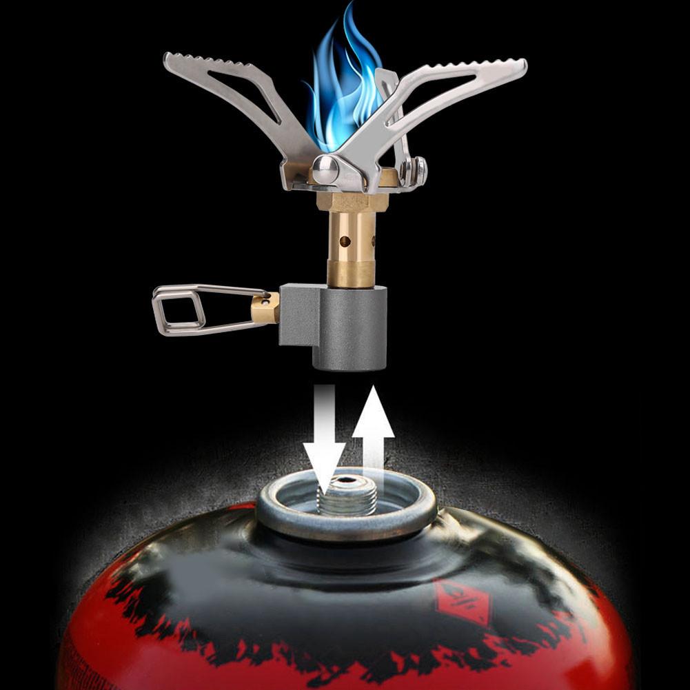 Портативная мини-складная прочная металлическая походная газовая плита для приготовления пищи, горелка
