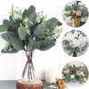 6Pcs Artificial Eucalyptus Leaves Stems Branches DIY Artificial Plants for Wedding Home Garden Decor