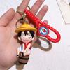 One Piece Keychains Anime Monkey D. Luffy Tony Chopper Roronoa Zoro Cartoon Character Key Chains Keyring Doll Bag Pendent