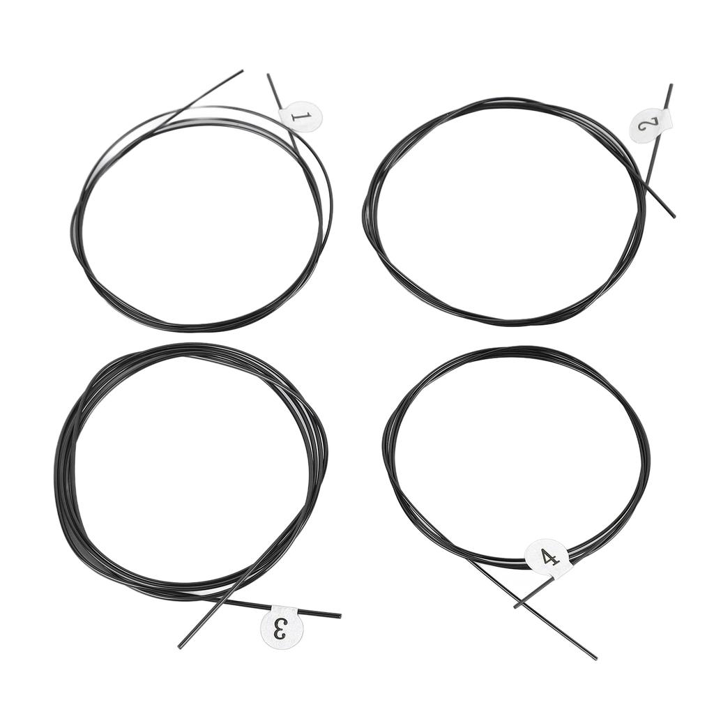 Струны для укулеле, черные нейлоновые, теплый насыщенный звук, универсальные сменные струны для укулеле