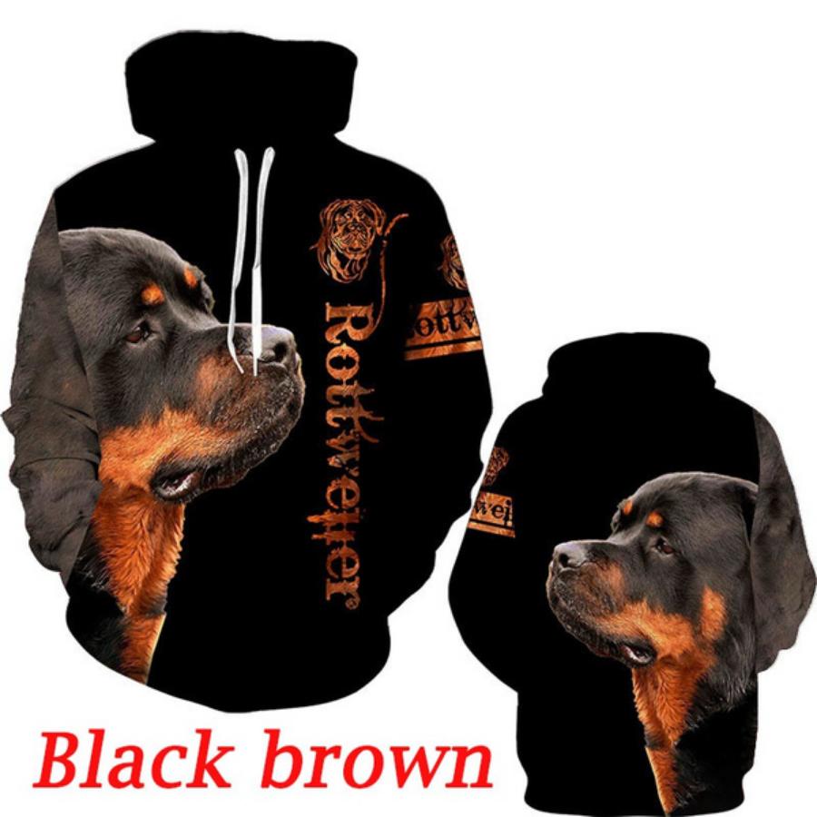 Autumn and Winter 3d Dog Print Men Women Casual Pullovers Streetwear Hoodies
