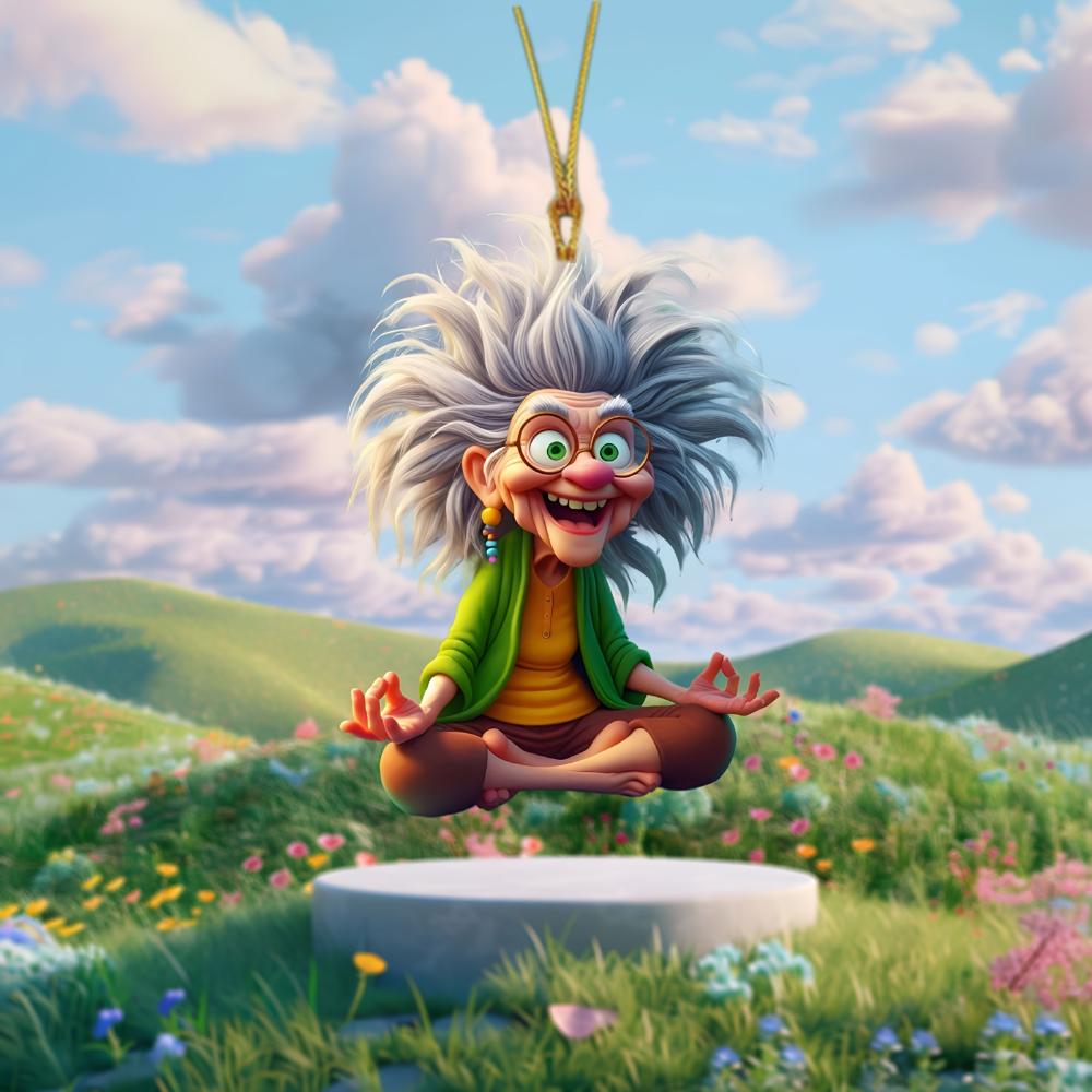 Charming Grandma Collection: 2D Acrylic Flat Photo Pendant - Multipurpose Pendant for Home Decoration Car Pendant Backpack Pendant Keychain