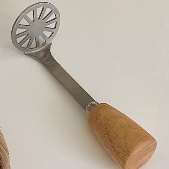 Машинка для картофеля из нержавеющей стали, деревянная длинная ручка, пищевой многофункциональный ручной инструмент для измельчения моркови и овощей, кухонные гаджеты