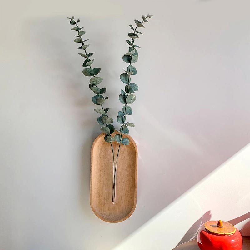 1 шт. Настенное украшение для спальни, твердая древесина, домашний декор, деревянные вазы, креативные, доступно несколько вариантов