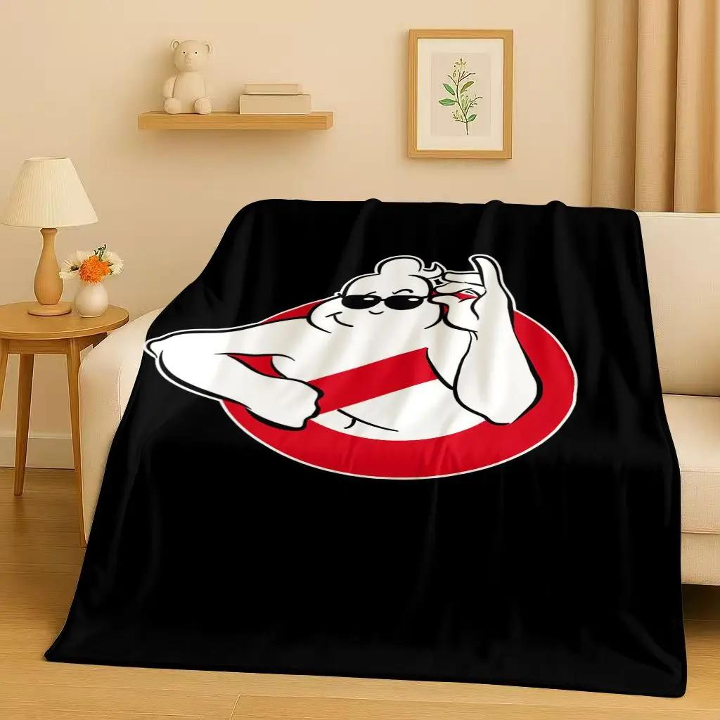 3D Horror Movie G-Ghostbusters Cartoon Flannel Blanket,Ultra Soft Warm Plush Throw for Home Bedroom Bed Sofa Cover Office Kids