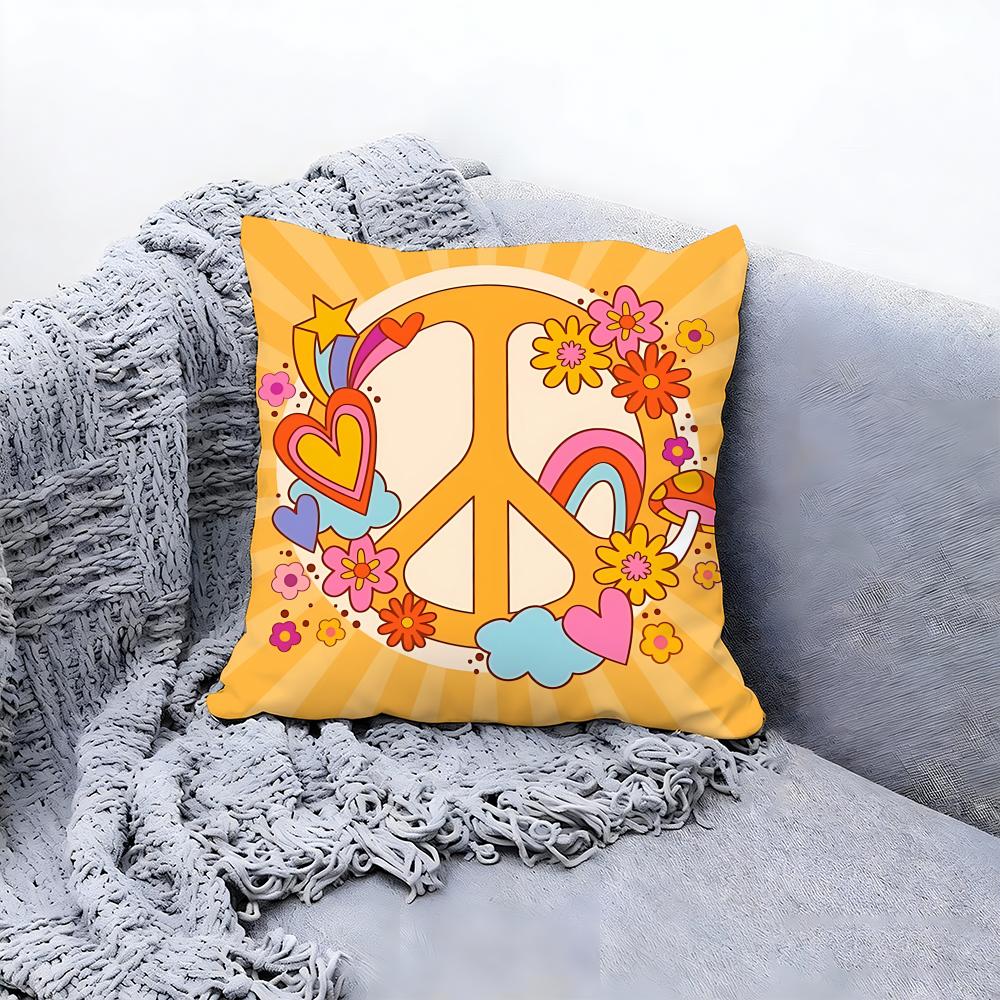 serene peace Cushion Cover Premium Comfort Reversible Pillow Cove Two in One Design for Any Room Car Interior