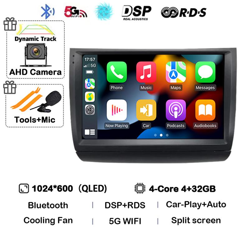 Android 14 Carplay Auto WIFI+4G автомобильное радио для Toyota Prius 20 2002-2009 мультимедийный проигрыватель GPS стерео 360 камера головное устройство аудио