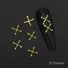 100/20/10 шт., золотые/серебряные металлические крестики-подвески для ногтей, 3D-панк-стиль, крест в форме буквы X, аксессуары для украшения ногтей своими руками