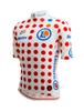 Santini Tour de France King of the Mountain Cycling Jersey, Funline Men's Tour de France-Polka Dot Jersey, Size XS