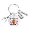 Teacher Key Chain Thank You Teacher Text Popular Pendant Key Chain Teachers'Day Pendant Gifts For Teachers