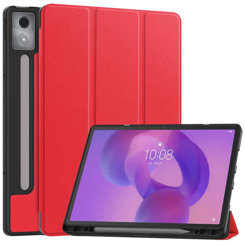 Для Lenovo Idea Tab Pro Чехол Тройная подставка Кожа+ПК Чехол для планшета с держателем для ручки