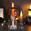 Halloween Skull Candlestick Led Light Skull Ghost Hand Flameless Candle Light Party Bar Decoration Halloween