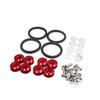 Quick Release Fastener Bumper Fastener Fender Fastener Kit for Car 8pcs Red