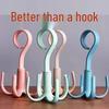 Rotatable Multifunctional Hook Pack: Four-Prong Rack for Bags, Clothes, Hats, and Shoes - Punch-Free Storage Solution