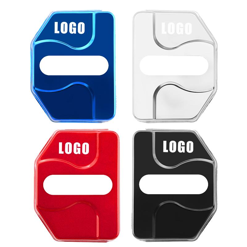 4PCS Car Emblems Door Lock Buckle Cover Protection Stickers Accessories For Volvo S90 XC60 V40 V90 XC40 XC90 V60 S60 Rdesign AWD