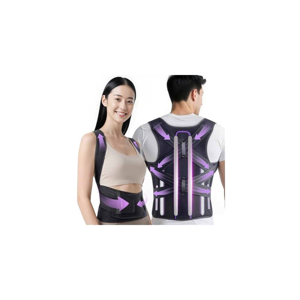 [2026 New Improved] Posture Support Belt, Hunchback Correction Belt, Composite Back Support, Back