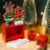 Christmas Countdown Blocks 99 Days Until Christmas Advent Calendar Wooden Santa Reindeer Snowman Desktop Figurine Holiday Home Decor