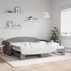 VidaXL Daybed with Trundle and Mattress Taupe 100x200 Cm Fabric 3197214